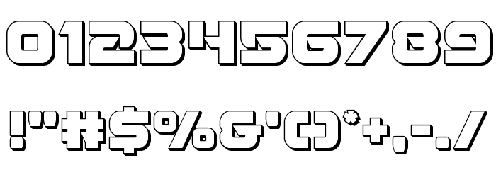 Jeebra 3D Font OTHER CHARS