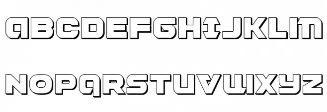 Jeebra 3D Schriftart Groß