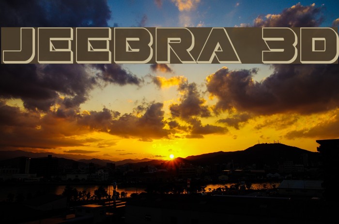 Jeebra 3D Font examples