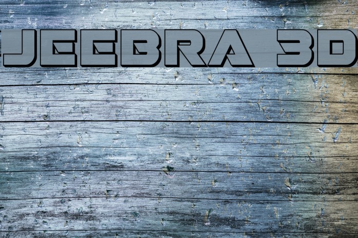 Jeebra 3D Font examples