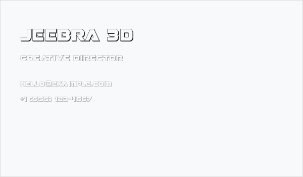 Jeebra 3D Business Card