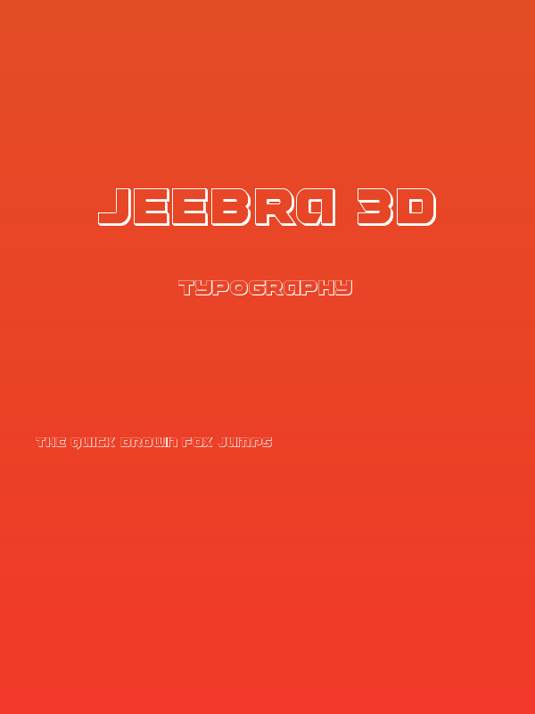 Jeebra 3D Poster