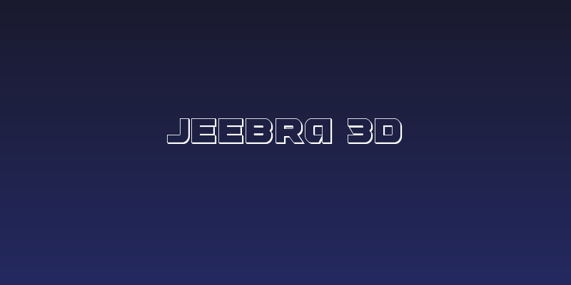 Jeebra 3D Social Header