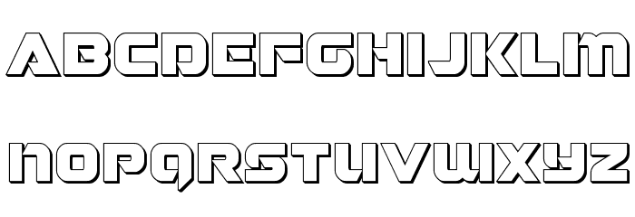 Jeebra 3D Font LOWERCASE