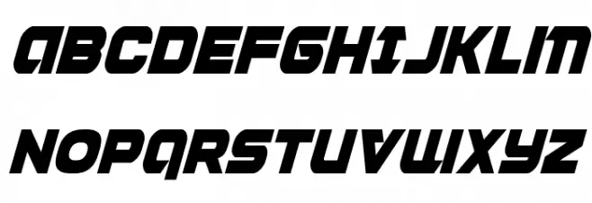 Jeebra Condensed Italic Fonte MAIÚSCULAS