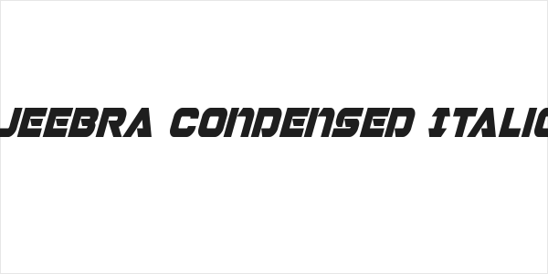 Jeebra Condensed Italic Logo