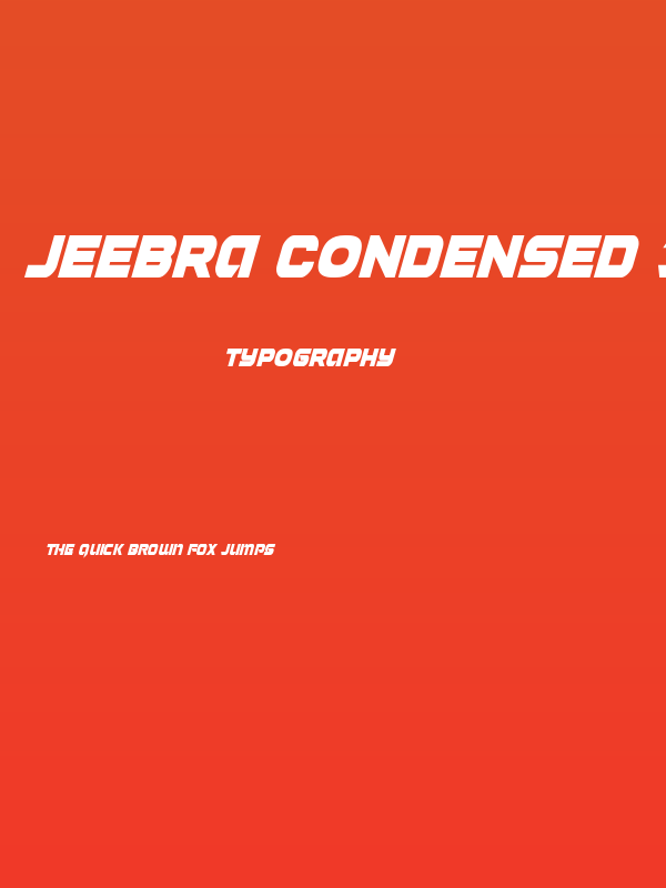 Jeebra Condensed Italic Poster