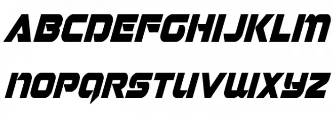 Jeebra Condensed Italic फ़ॉन्ट लोअरकेस