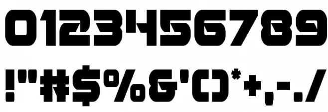 Jeebra Condensed Font OTHER CHARS