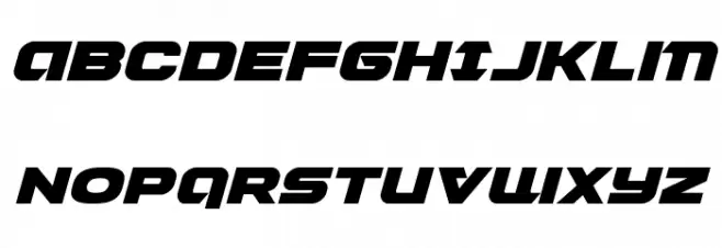 Jeebra Expanded Italic Шрифта ВЕРХНИЙ