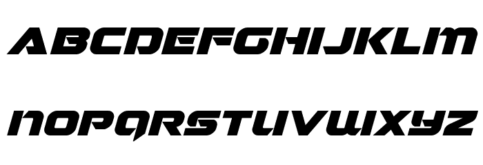 Jeebra Expanded Italic Font LOWERCASE
