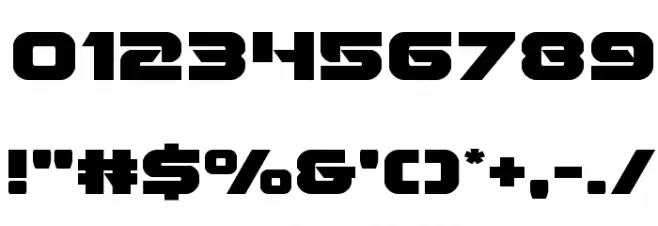 Jeebra Expanded Font OTHER CHARS