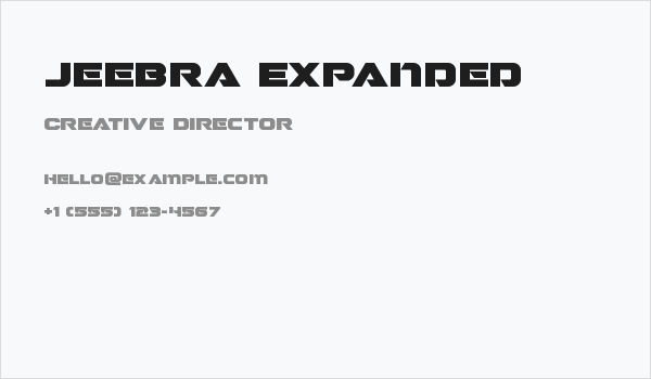 Jeebra Expanded Business Card