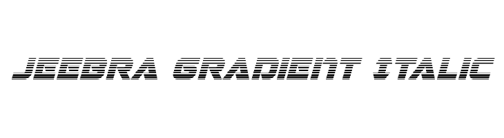 Jeebra Gradient Italic  免费字体下载