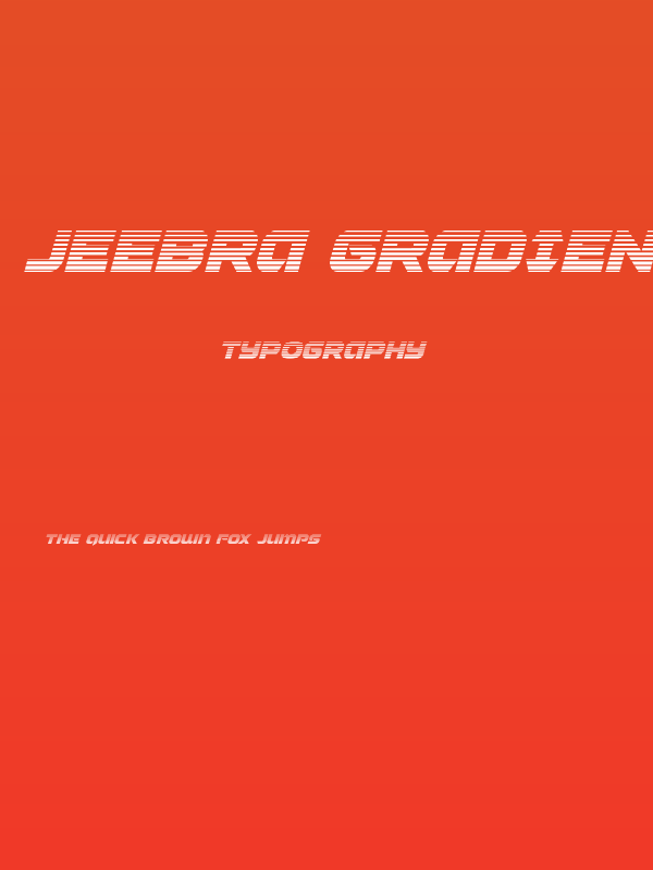 Jeebra Gradient Italic Poster