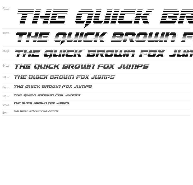 Jeebra Gradient Italic Waterfall