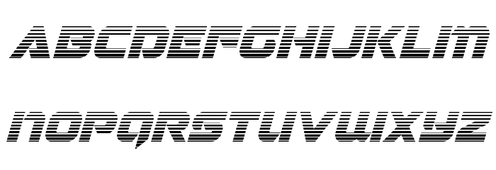 Jeebra Gradient Italic Font LOWERCASE