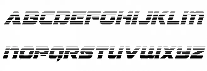 Jeebra Gradient Italic Polices MINUSCULES