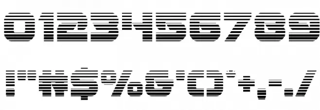 Jeebra Gradient Font OTHER CHARS