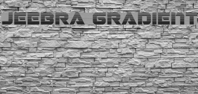 Jeebra Gradient Font examples