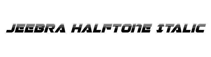Jeebra Halftone Italic  Frei Schriftart Herunterladen