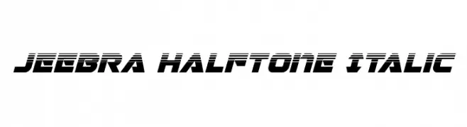 Jeebra Halftone Italic  नि: शुल्क फ़ॉन्ट्स डाउनलोड