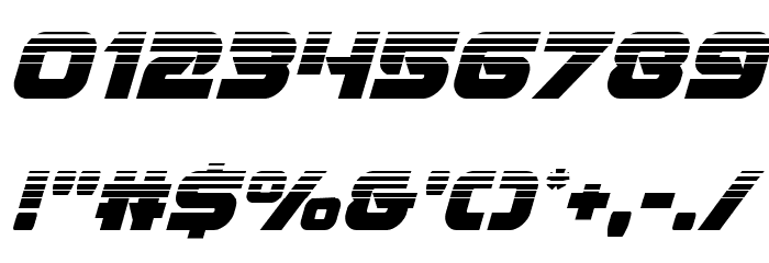 Jeebra Halftone Italic Font OTHER CHARS