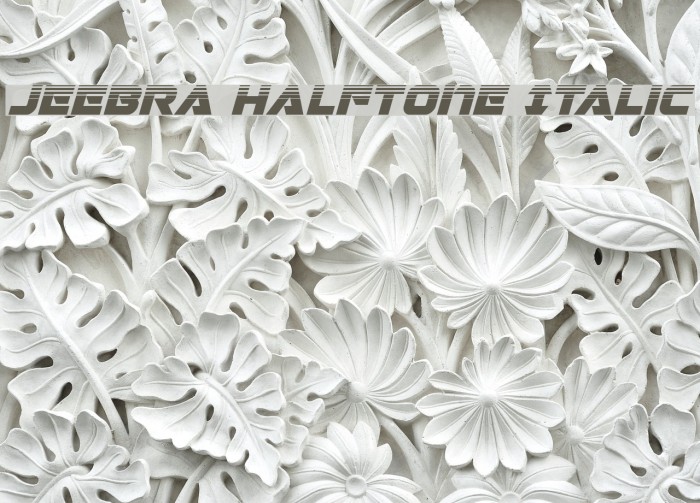 Jeebra Halftone Italic Font examples
