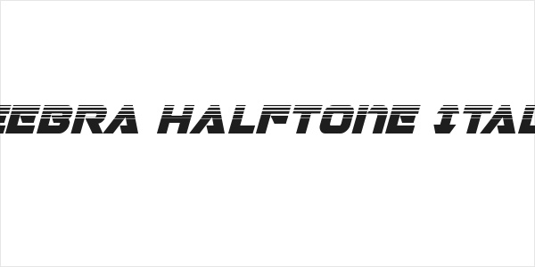 Jeebra Halftone Italic Logo