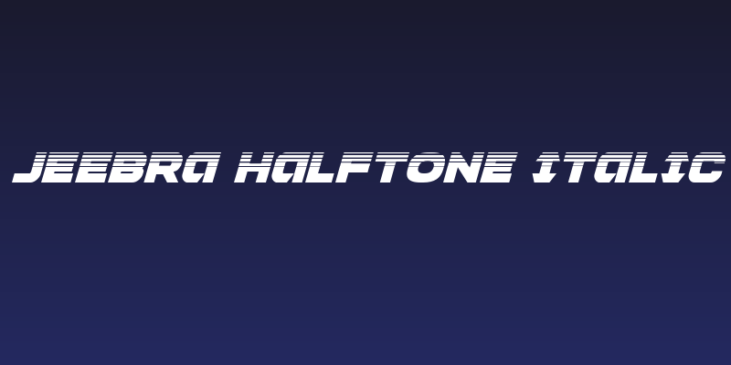 Jeebra Halftone Italic Social Header