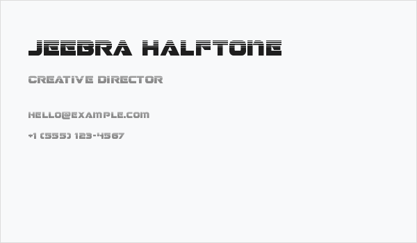 Jeebra Halftone Business Card