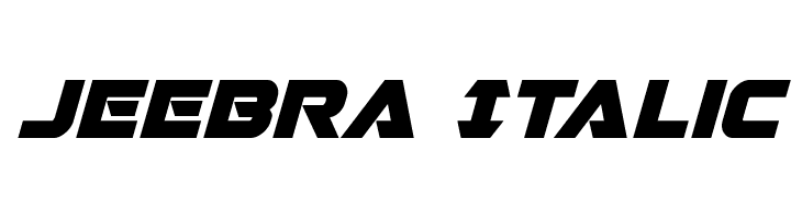 Jeebra Italic  font caratteri gratis