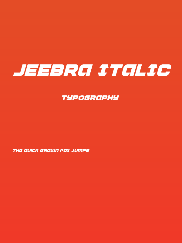 Jeebra Italic Poster