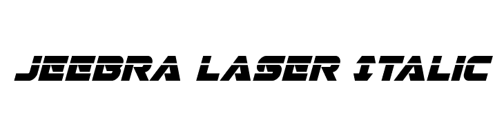 Jeebra Laser Italic  font caratteri gratis