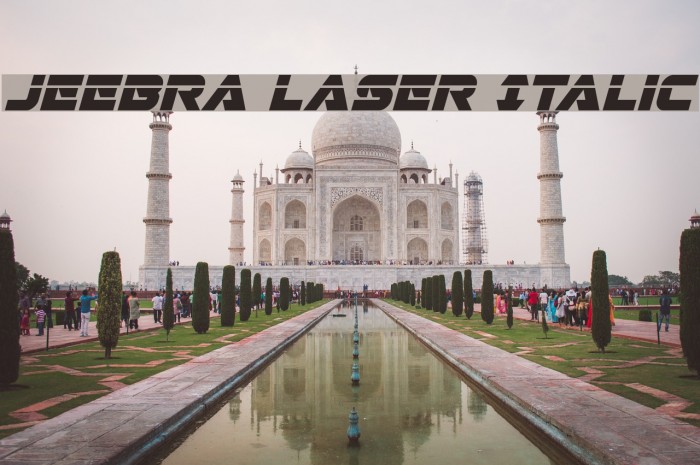 Jeebra Laser Italic Font examples
