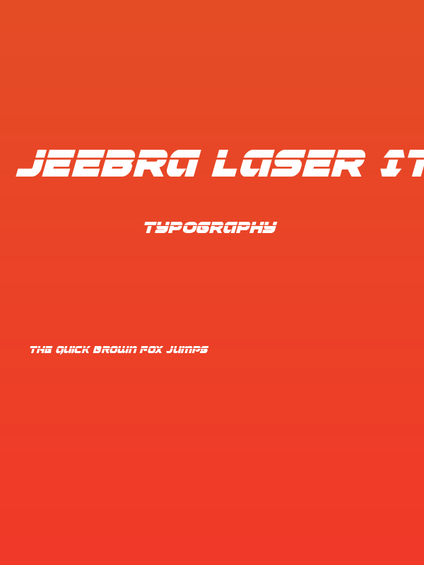 Jeebra Laser Italic Poster