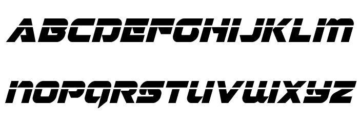 Jeebra Laser Italic Font LOWERCASE