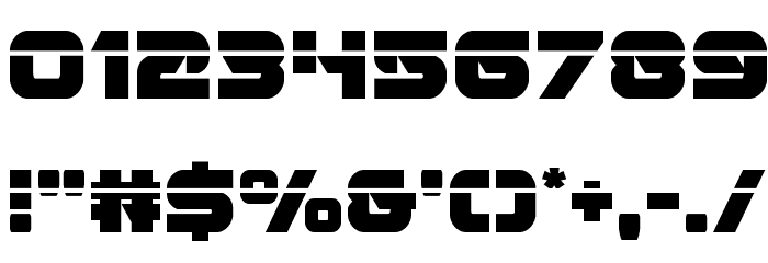 Jeebra Laser Font OTHER CHARS