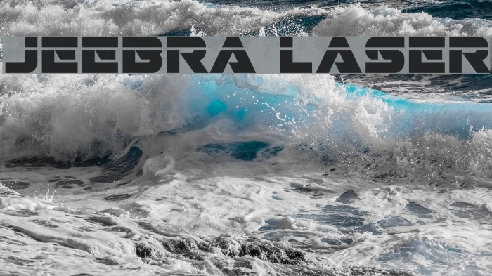 Jeebra Laser Font examples