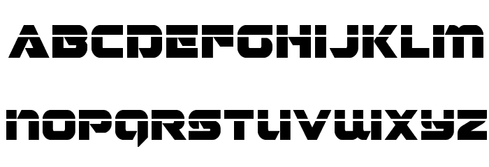 Jeebra Laser Font LOWERCASE