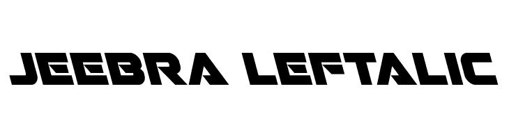 Jeebra Leftalic  les polices de caractères gratuit tlcharger