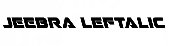 Jeebra Leftalic  नि: शुल्क फ़ॉन्ट्स डाउनलोड