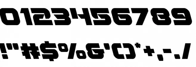 Jeebra Leftalic Font OTHER CHARS