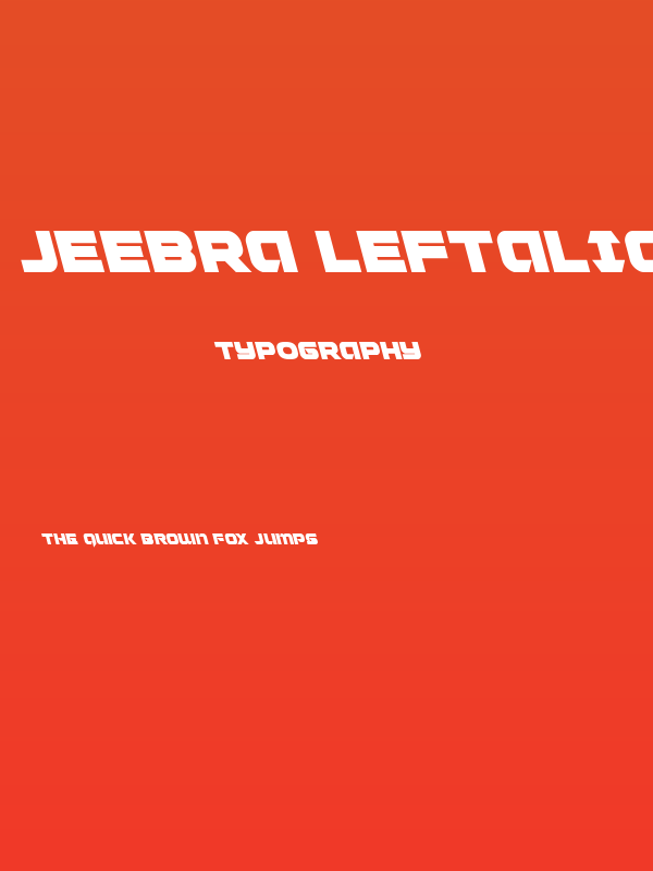 Jeebra Leftalic Poster