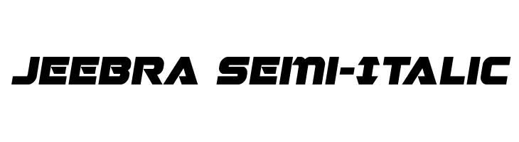 Jeebra Semi-Italic  免费字体下载