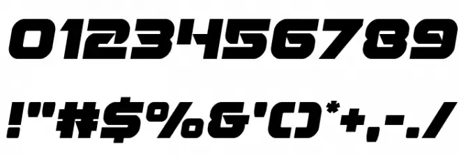 Jeebra Semi-Italic Font OTHER CHARS