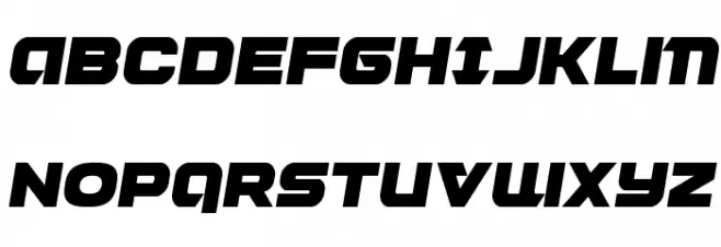 Jeebra Semi-Italic Schriftart Groß