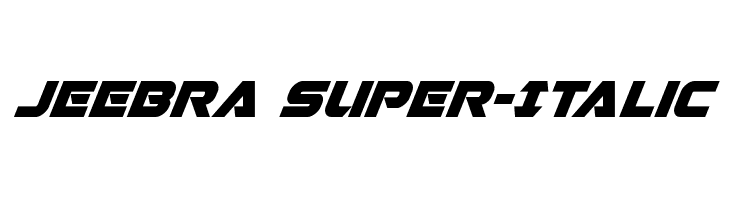 Jeebra Super-Italic  नि: शुल्क फ़ॉन्ट्स डाउनलोड