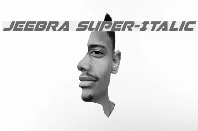 Jeebra Super-Italic Font examples