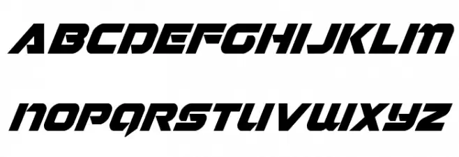 Jeebra Super-Italic Caratteri MINUSCOLO